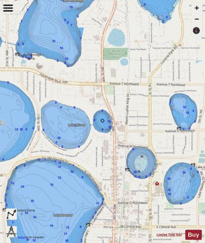 SPRING LAKE depth contour Map - i-Boating App - Streets