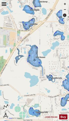LAKE THOMAS depth contour Map - i-Boating App - Streets