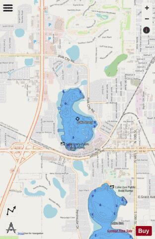 LAKE TRACY depth contour Map - i-Boating App - Streets