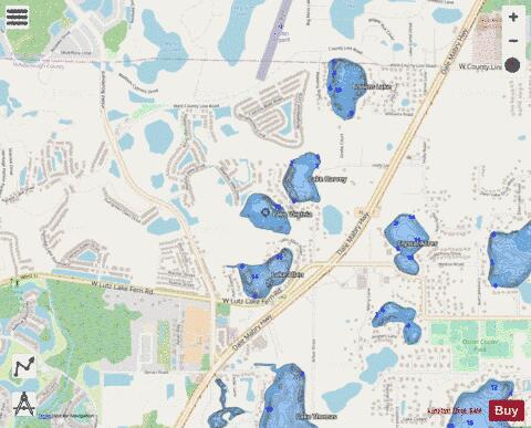 LAKE VIRGINIA depth contour Map - i-Boating App - Streets