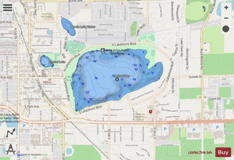 LAKE WALES depth contour Map - i-Boating App - Streets