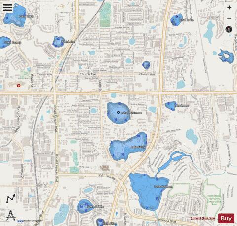 LAKE WILDMERE depth contour Map - i-Boating App - Streets