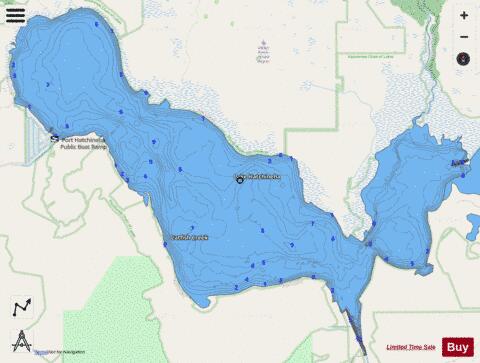 LAKE HATCHINEHA depth contour Map - i-Boating App - Streets
