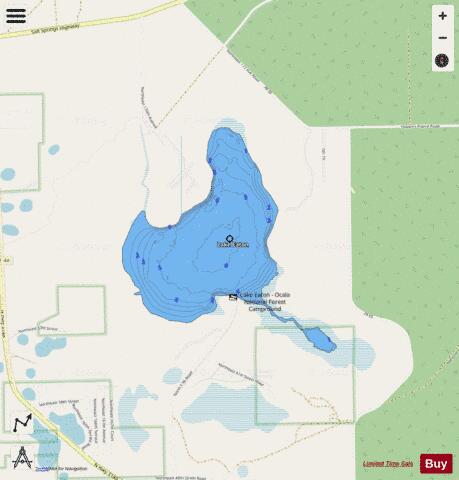 LAKE EATON depth contour Map - i-Boating App - Streets