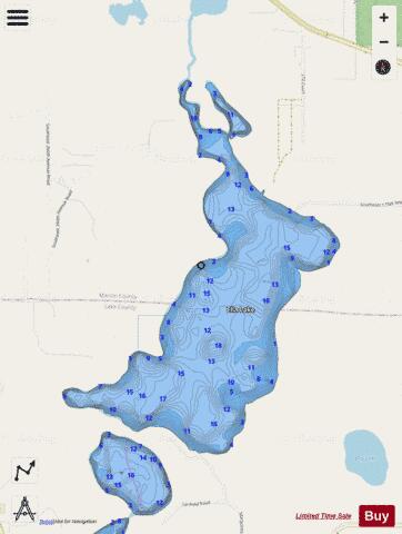 ELLA LAKE depth contour Map - i-Boating App - Streets