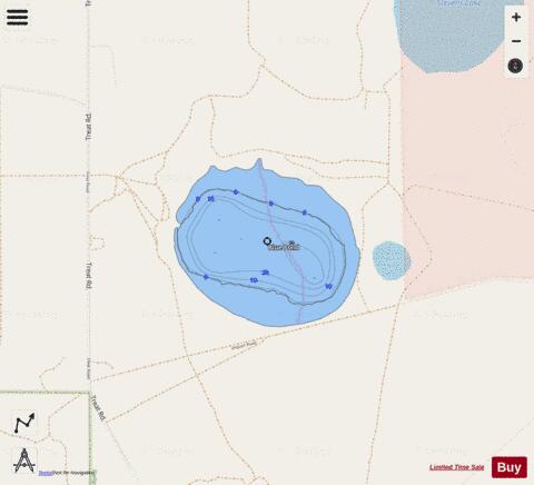 Blue Pond depth contour Map - i-Boating App - Streets