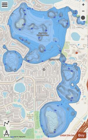 Bigsand depth contour Map - i-Boating App - Streets