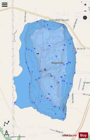 Hampton depth contour Map - i-Boating App - Streets