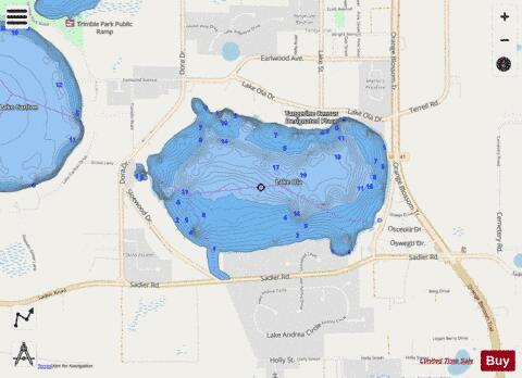 Ola depth contour Map - i-Boating App - Streets
