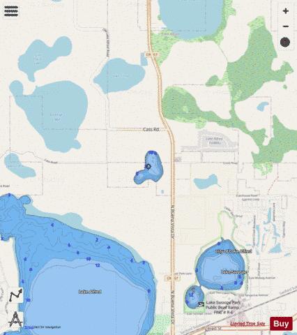 Lake Eva depth contour Map - i-Boating App - Streets