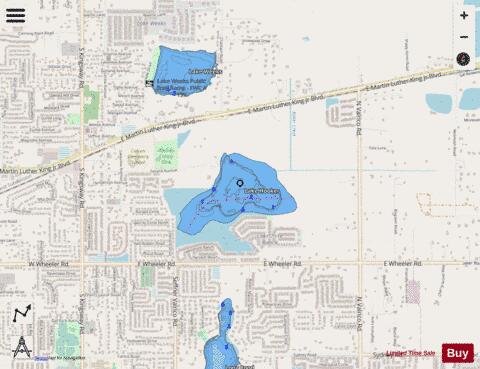 Lake Hooker depth contour Map - i-Boating App - Streets