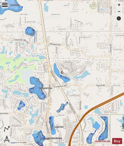 Windsor Park depth contour Map - i-Boating App - Streets