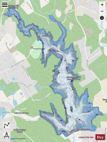 Randy Poynter Reservoir(Parkers Lake) depth contour Map - i-Boating App - Streets