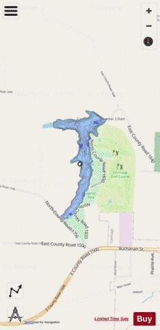 Carthage Reservoir depth contour Map - i-Boating App - Streets