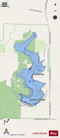Dawson Lake depth contour Map - i-Boating App - Streets