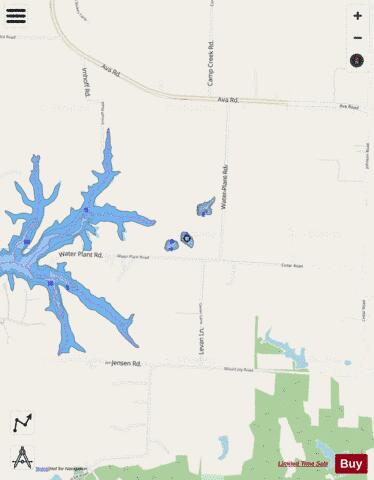 Kincaid Lake Fish Pond 2 depth contour Map - i-Boating App - Streets