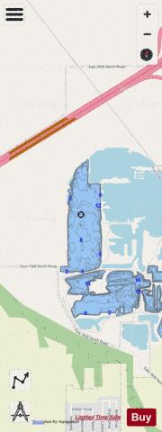 Pontiac Reservoir 4 depth contour Map - i-Boating App - Streets