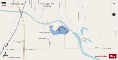 Streator Lake depth contour Map - i-Boating App - Streets