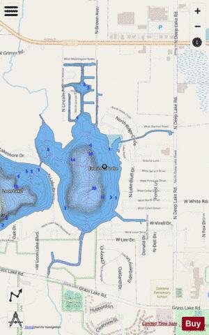 East Loon Lake depth contour Map - i-Boating App - Streets