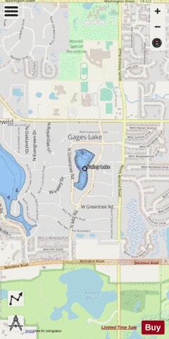 Valley Lake depth contour Map - i-Boating App - Streets