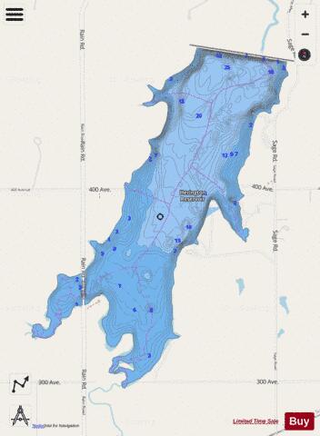 Herington Reservoir depth contour Map - i-Boating App - Streets