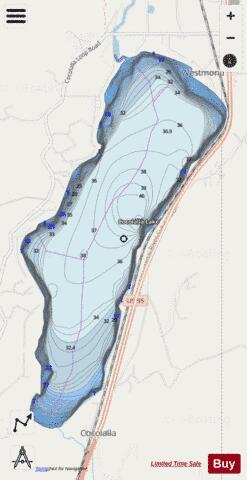 Cocolalla Lake depth contour Map - i-Boating App - Streets