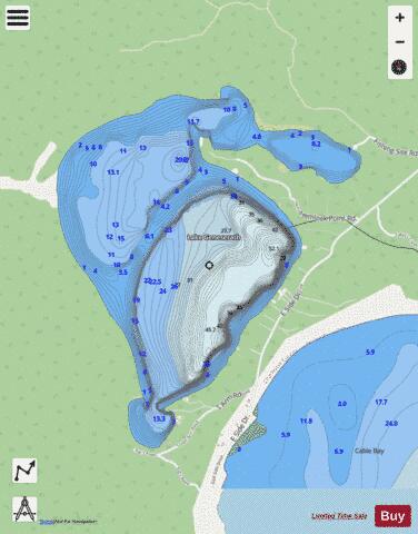Lake Geneserath depth contour Map - i-Boating App - Streets