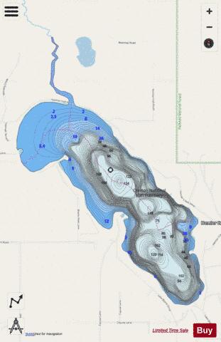 Lake Blaine depth contour Map - i-Boating App - Streets