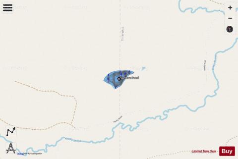 Caribou Pond depth contour Map - i-Boating App - Streets