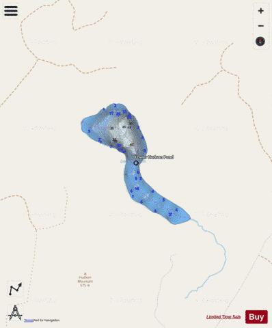 Lower Hudson Pond depth contour Map - i-Boating App - Streets