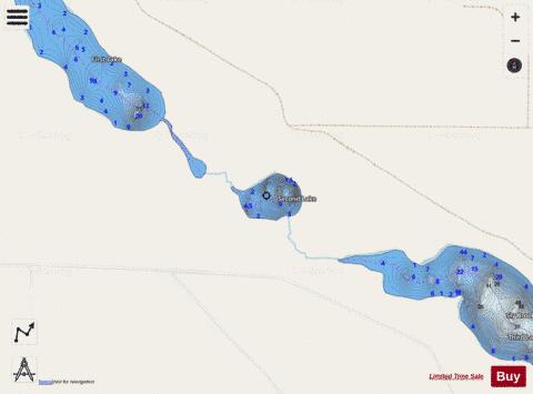 Second Lake depth contour Map - i-Boating App - Streets
