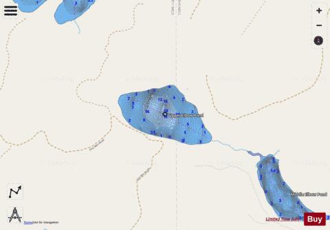 Upper Elbow Pond depth contour Map - i-Boating App - Streets
