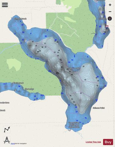 Square Lake depth contour Map - i-Boating App - Streets