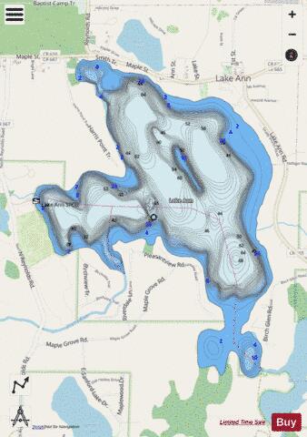 Ann, Lake depth contour Map - i-Boating App - Streets