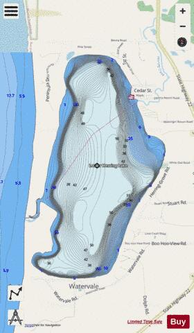 Lower Herring Lake depth contour Map - i-Boating App - Streets