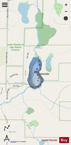 Bronson Lake depth contour Map - i-Boating App - Streets