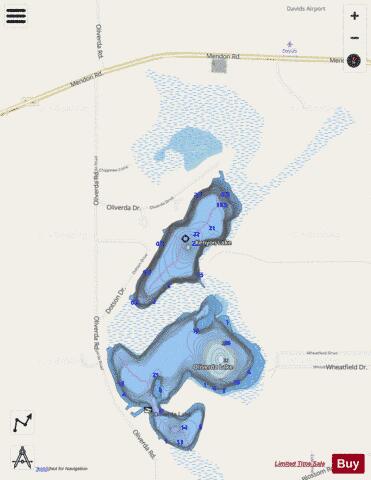 Kenyon Lake depth contour Map - i-Boating App - Streets