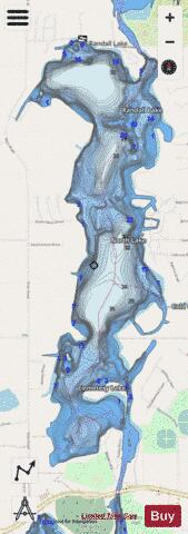 Randall, N, Cemetary L depth contour Map - i-Boating App - Streets