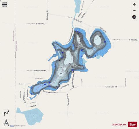 Lake of The Woods depth contour Map - i-Boating App - Streets