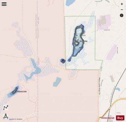 Harts Lake depth contour Map - i-Boating App - Streets