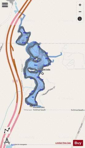 Nottawa Lake depth contour Map - i-Boating App - Streets