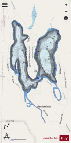 Shavehead Lake depth contour Map - i-Boating App - Streets