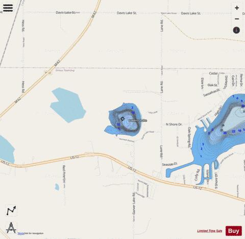 Coberts Lake depth contour Map - i-Boating App - Streets