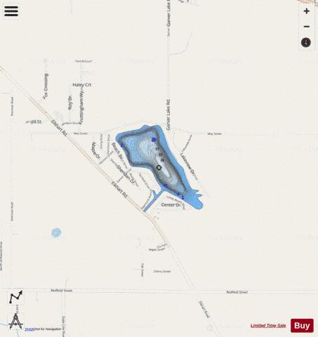 Garver Lake depth contour Map - i-Boating App - Streets