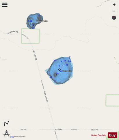 Dorsy Lake depth contour Map - i-Boating App - Streets