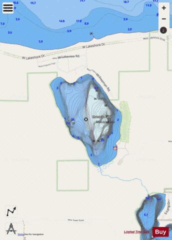 Monocle Lake depth contour Map - i-Boating App - Streets