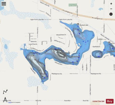 Boyles Creek depth contour Map - i-Boating App - Streets