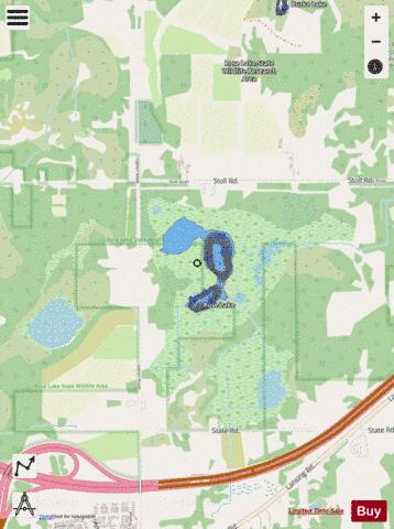 Rose Lake depth contour Map - i-Boating App - Streets