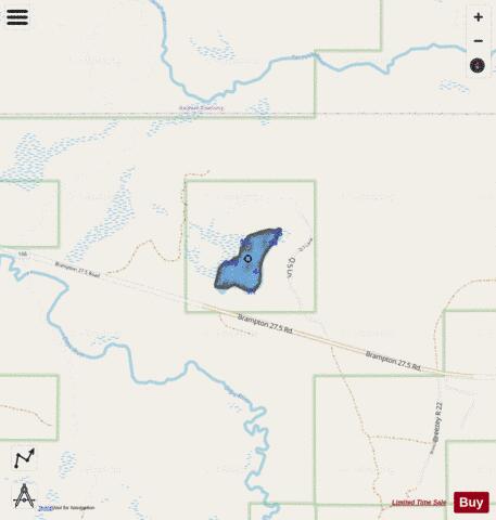 Brampton Lake depth contour Map - i-Boating App - Streets