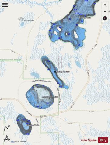 Remington Lake depth contour Map - i-Boating App - Streets